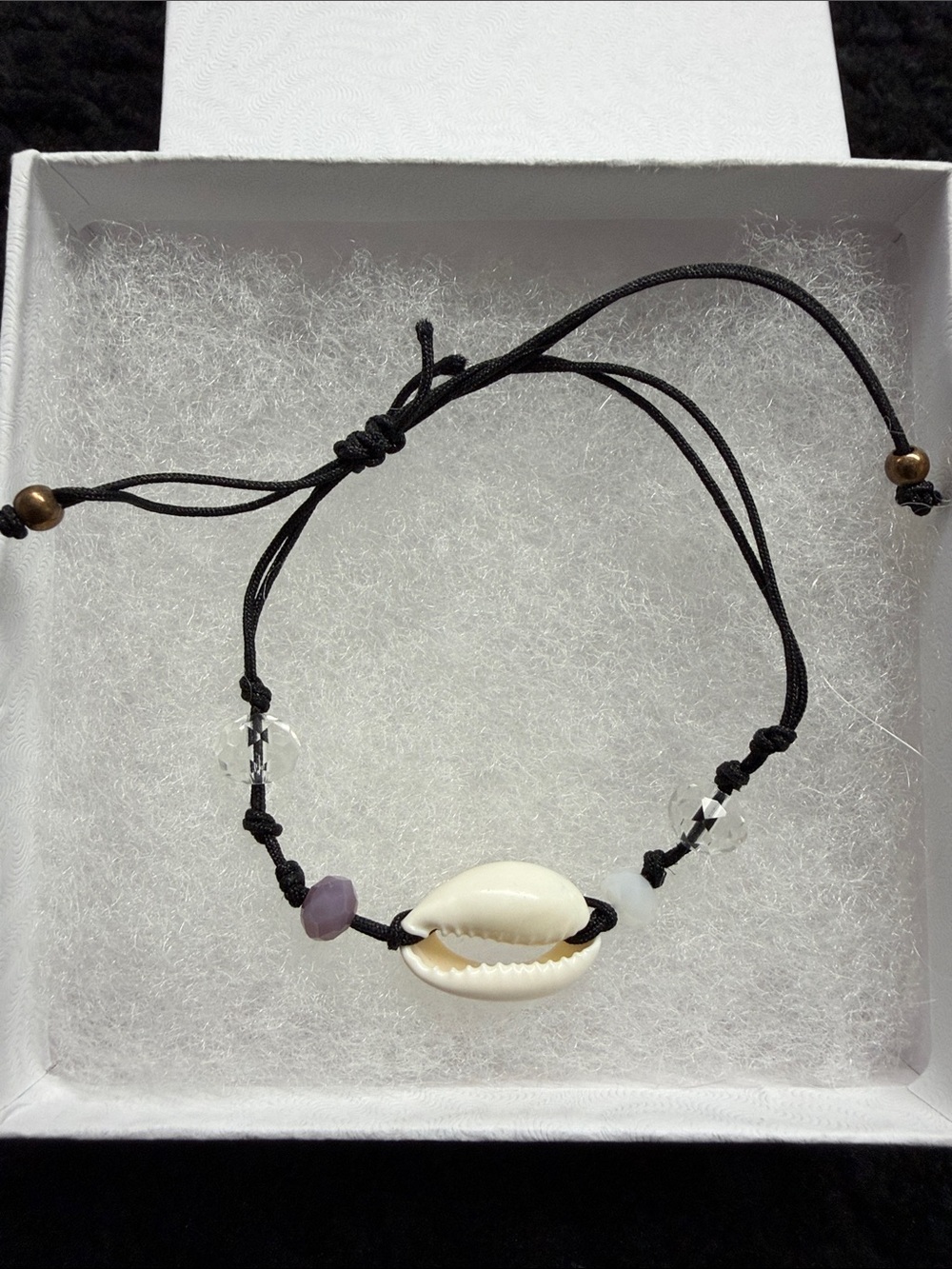 Handmade Shell and Bead Adjustable Bracelet Set - Picture 3 of 3